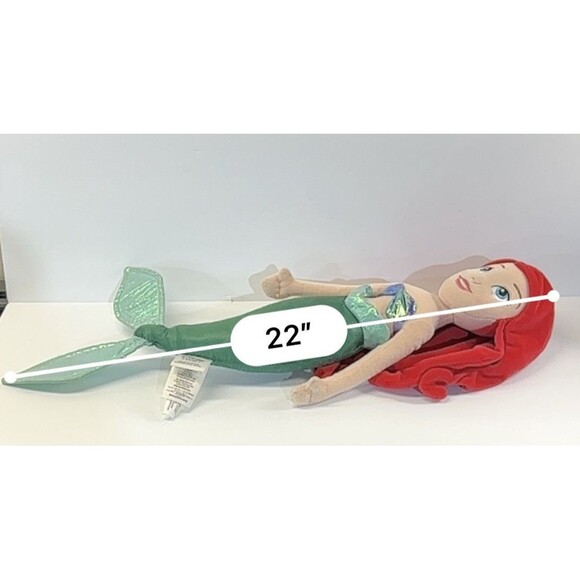 Disney Store Little Mermaid Ariel Doll Stuffed Figure 22 Inches - Picture 5 of 8